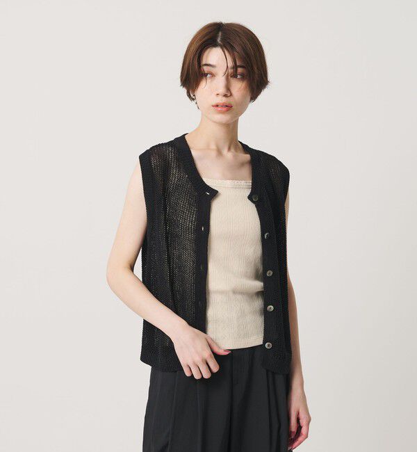 BEAUTY&YOUTH UNITED ARROWS「コットン パターンメッシュ キャミソール」|タンクトップ|