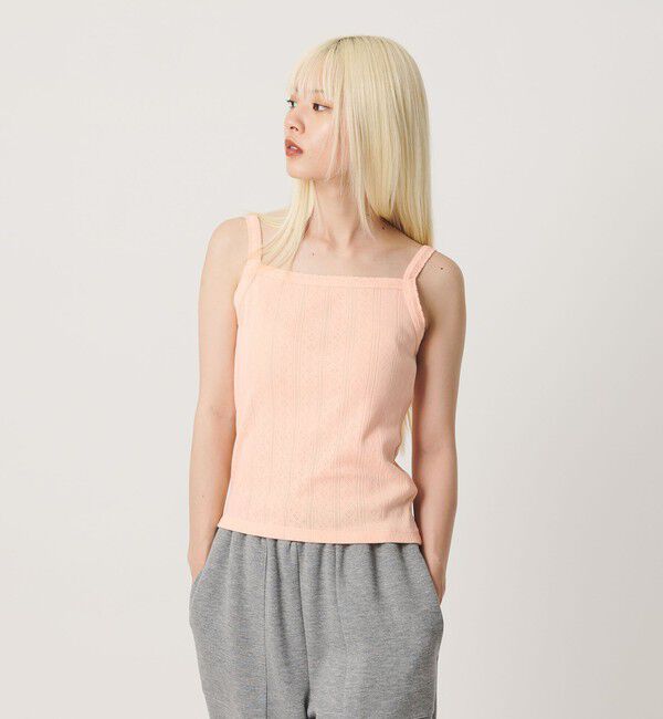 BEAUTY&YOUTH UNITED ARROWS「コットン パターンメッシュ キャミソール」|タンクトップ|SHERBET