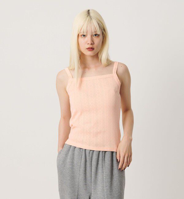 BEAUTY&YOUTH UNITED ARROWS「コットン パターンメッシュ キャミソール」|タンクトップ|