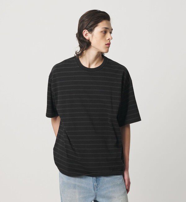 MONKEY TIME「ウォッシュド ボーダー Tシャツ」|Tシャツ・カットソー|