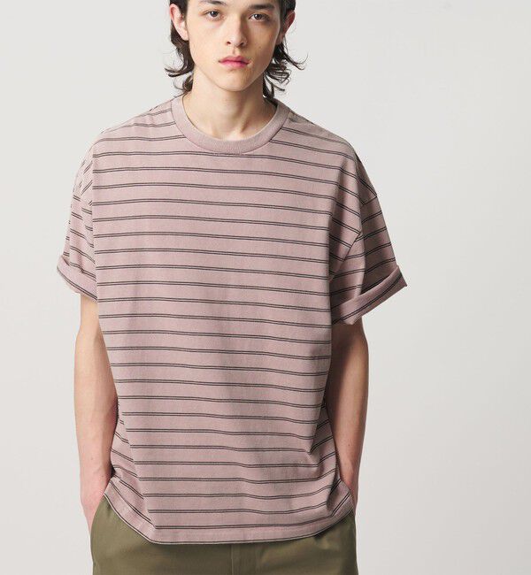 MONKEY TIME「ウォッシュド ボーダー Tシャツ」|Tシャツ・カットソー|