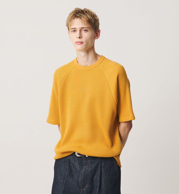 BEAUTY&YOUTH UNITED ARROWS「ビッグ ワッフル クルーネック ショートスリーブ Tシャツ」|Tシャツ・カットソー|