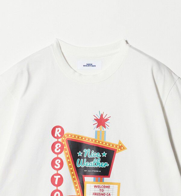 NICE WEATHER「＜NICE WEATHER＞FRESNOプリント Tシャツ」|Tシャツ・カットソー|