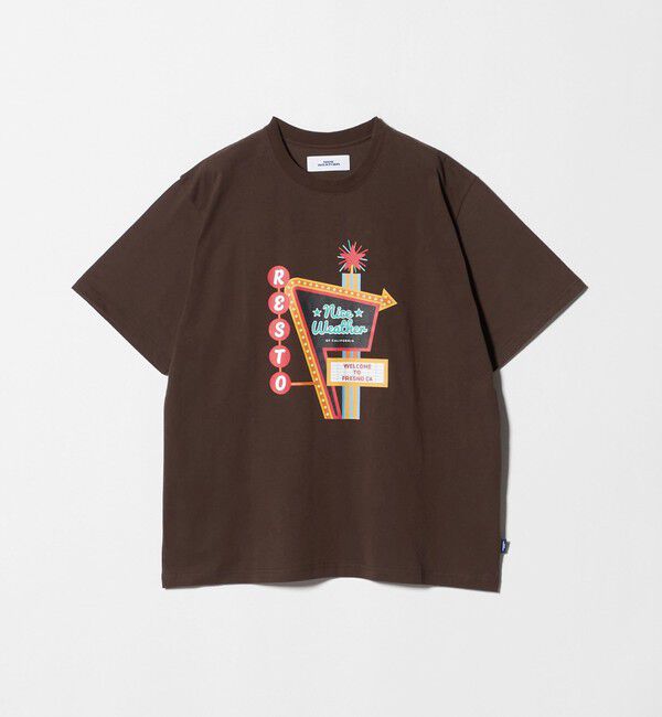 NICE WEATHER「＜NICE WEATHER＞FRESNOプリント Tシャツ」|Tシャツ・カットソー|DK.BROWN