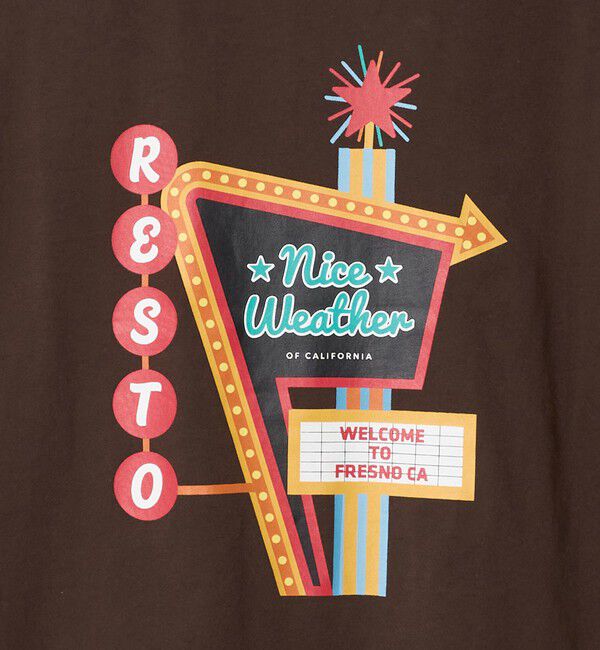 NICE WEATHER「＜NICE WEATHER＞FRESNOプリント Tシャツ」|Tシャツ・カットソー|