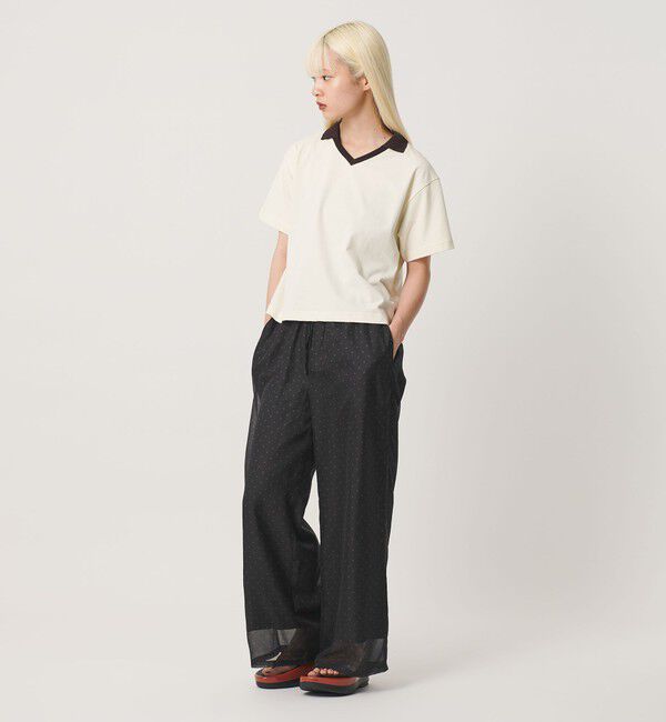 BEAUTY&YOUTH UNITED ARROWS「【別注】＜She is-.＞ドット シアー ワイドパンツ」|その他|BLACK