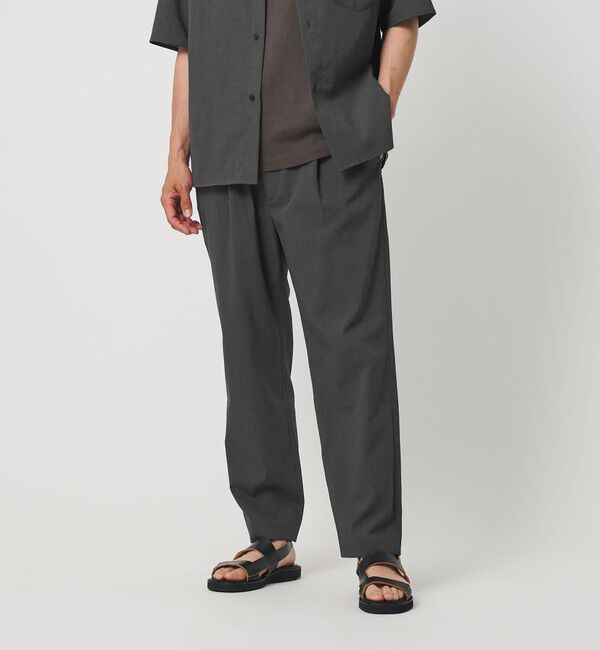 BEAUTY&YOUTH UNITED ARROWS「KOMATSU PACK トロピカル 1P テーパード イージー パンツ NO.6 ストレッチ 吸水速乾 UVカット セットアップ」|チノ|