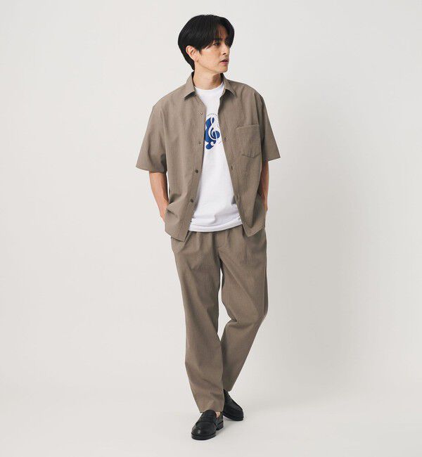 BEAUTY&YOUTH UNITED ARROWS「KOMATSU PACK トロピカル 1P テーパード イージー パンツ NO.6 ストレッチ 吸水速乾 UVカット セットアップ」|チノ|