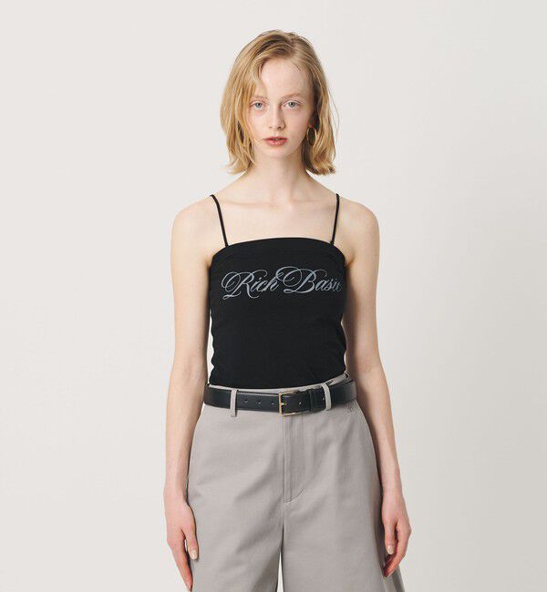 ER「＜ER＞ジャージープリントベアトップ」|Tシャツ・カットソー|BLACK