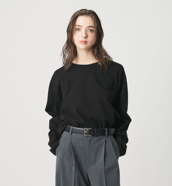 ER「＜ER＞ロゴ ロングスリーブTシャツ」|Tシャツ・カットソー|BLACK