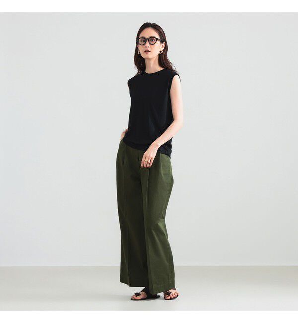 Demi-Luxe BEAMS 「ウォッシャブル ウール ノースリーブ Tシャツ」|Tシャツ・カットソー|