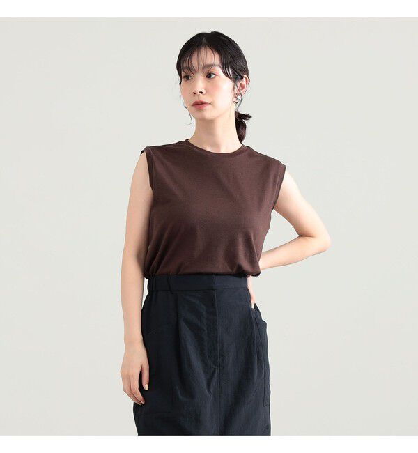 Demi-Luxe BEAMS 「ウォッシャブル ウール ノースリーブ Tシャツ」|Tシャツ・カットソー|