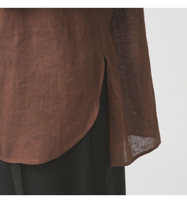 Ray BEAMS 「リネン スキッパー シャツ     26SS  日除け 紫外線対策 冷房対策 洗える 夏コーデ レジャー 麻」|シャツ・ブラウス|