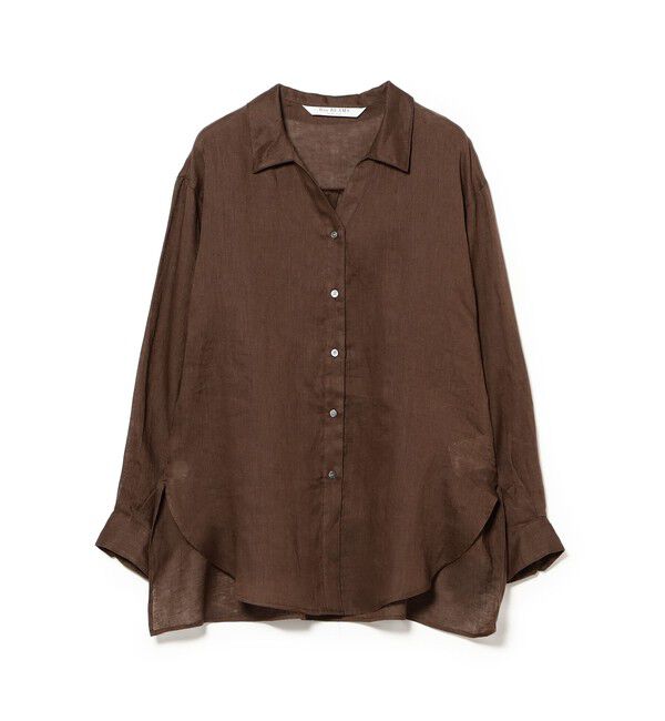 Ray BEAMS 「リネン スキッパー シャツ     26SS  日除け 紫外線対策 冷房対策 洗える 夏コーデ レジャー 麻」|シャツ・ブラウス|