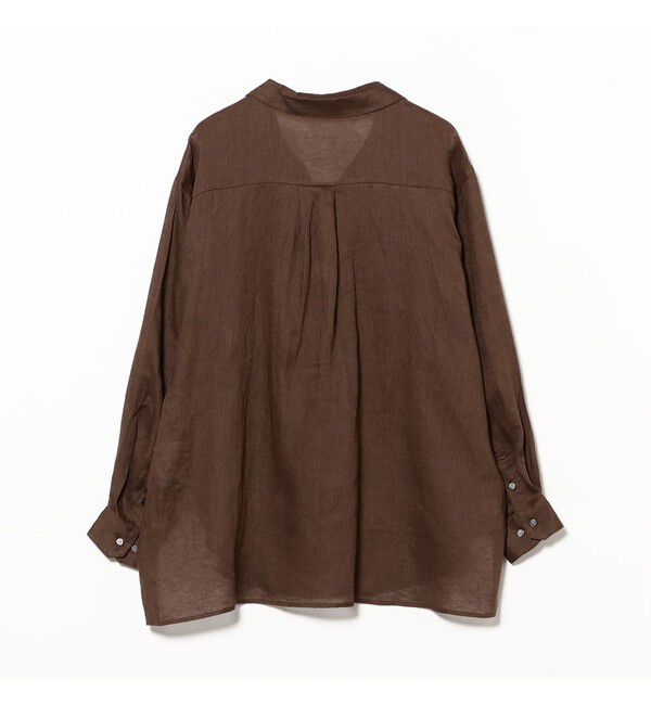 Ray BEAMS 「リネン スキッパー シャツ     26SS  日除け 紫外線対策 冷房対策 洗える 夏コーデ レジャー 麻」|シャツ・ブラウス|