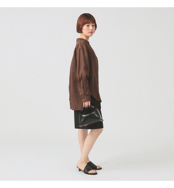 Ray BEAMS 「リネン スキッパー シャツ     26SS  日除け 紫外線対策 冷房対策 洗える 夏コーデ レジャー 麻」|シャツ・ブラウス|