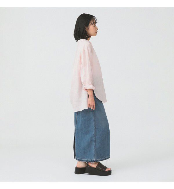 Ray BEAMS 「リネン スキッパー シャツ     26SS  日除け 紫外線対策 冷房対策 洗える 夏コーデ レジャー 麻」|シャツ・ブラウス|