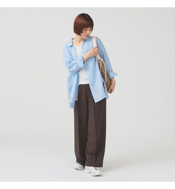 Ray BEAMS 「リネン スキッパー シャツ     26SS  日除け 紫外線対策 冷房対策 洗える 夏コーデ レジャー 麻」|シャツ・ブラウス|