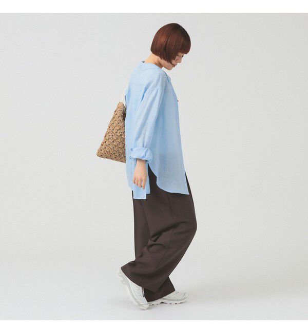 Ray BEAMS 「リネン スキッパー シャツ     26SS  日除け 紫外線対策 冷房対策 洗える 夏コーデ レジャー 麻」|シャツ・ブラウス|