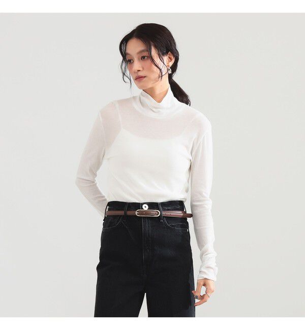 Demi-Luxe BEAMS 「強撚 フライス タートルネック プルオーバー」|Tシャツ・カットソー|WHITE