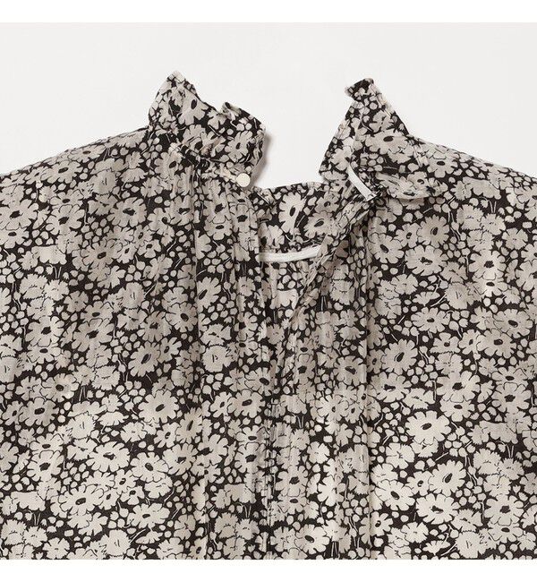 Demi-Luxe BEAMS 「フラワー フリルネック ノースリーブ ワンピース」|ワンピース|