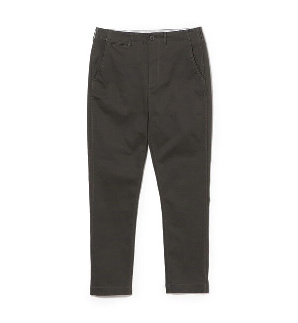 BEAMS「コットンピケ ストレッチ テーパード パンツ【スリムフィット】」|チノ|CHARCOAL.G