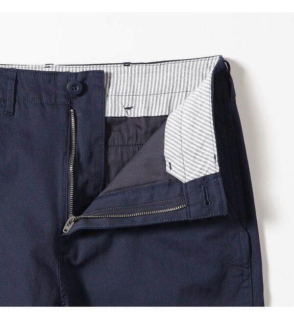 BEAMS「コットンピケ ストレッチ テーパード パンツ【スリムフィット】」|チノ|