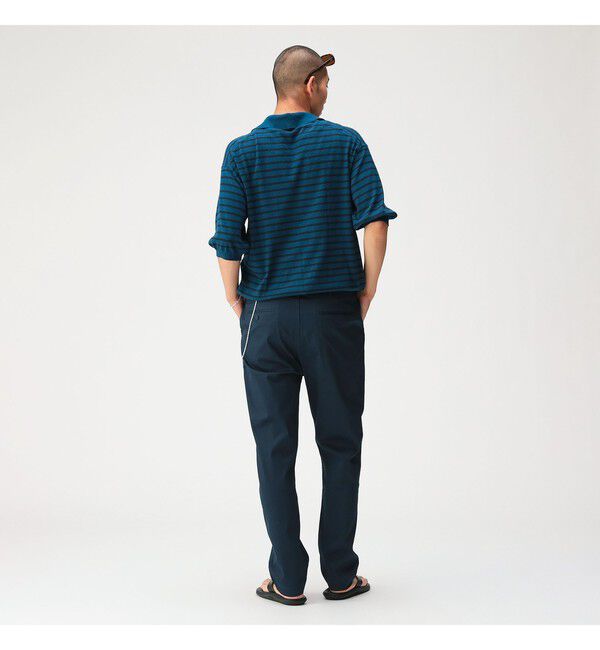 BEAMS「コットンピケ ストレッチ テーパード パンツ【スリムフィット】」|チノ|