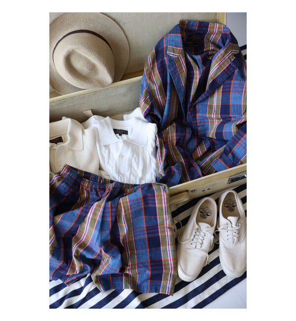 BEAMS PLUS「4B Cuffs Jacket Heavy Madras」|テーラードジャケット|