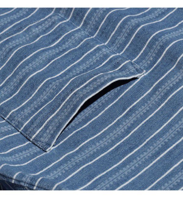 BEAMS PLUS「Pocket Tee Indigo Stripe」|Tシャツ・カットソー|