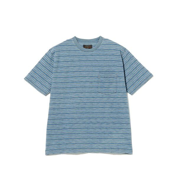 BEAMS PLUS「Pocket Tee Indigo Stripe」|Tシャツ・カットソー|