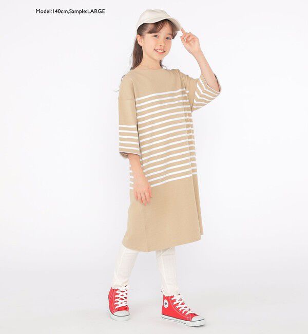 SHIPS KIDS「SHIPS KIDS:100～155cm / パネル ボーダー ワンピース」|ワンピース|