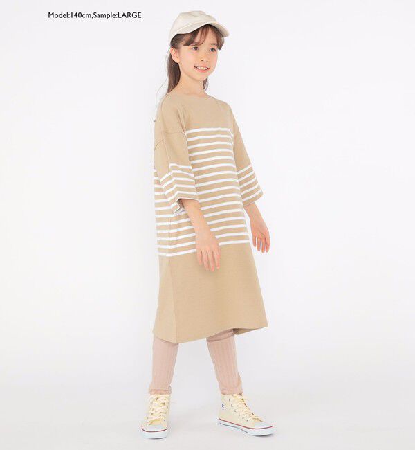 SHIPS KIDS「SHIPS KIDS:100～155cm / パネル ボーダー ワンピース」|ワンピース|