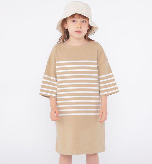 SHIPS KIDS「SHIPS KIDS:100～155cm / パネル ボーダー ワンピース」|ワンピース|