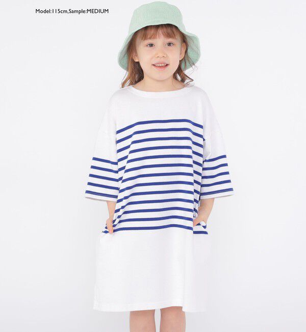 SHIPS KIDS「SHIPS KIDS:100～155cm / パネル ボーダー ワンピース」|ワンピース|