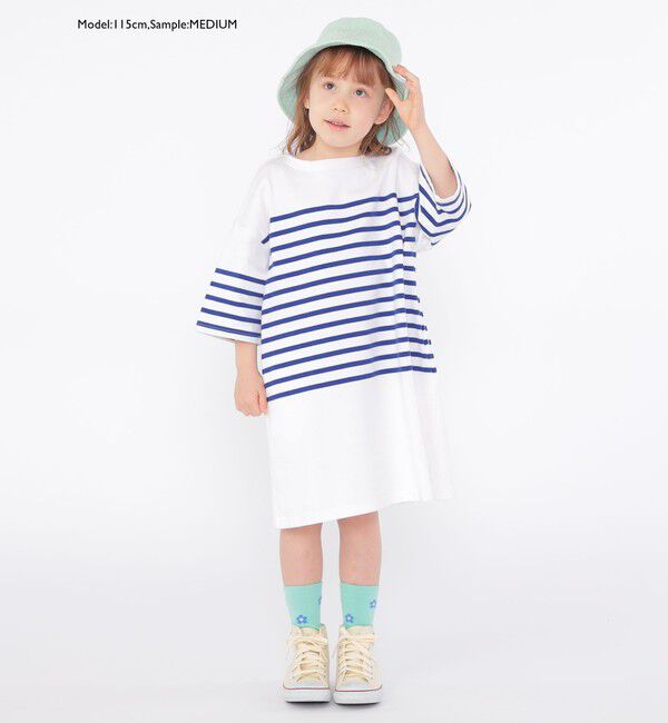 SHIPS KIDS「SHIPS KIDS:100～155cm / パネル ボーダー ワンピース」|ワンピース|