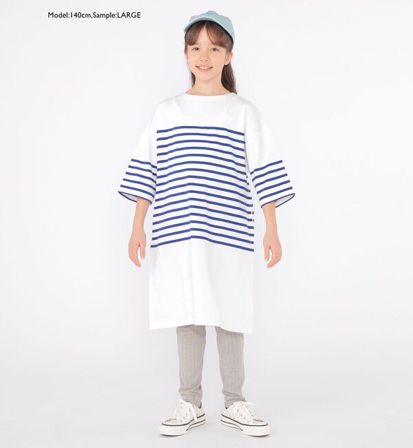SHIPS KIDS「SHIPS KIDS:100～155cm / パネル ボーダー ワンピース」|ワンピース|