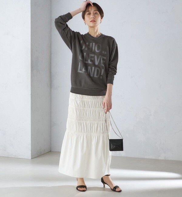 SHIPS for women「〈手洗い可能〉シャーリングギャザースカート 24SS ◇」|スカート|