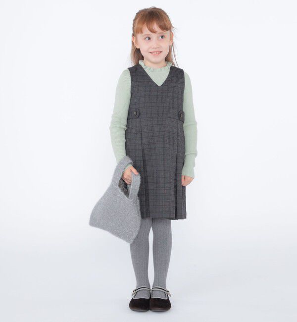 SHIPS KIDS「SHIPS KIDS:100～130cm / チェック ジャンパー スカート」|ワンピース|