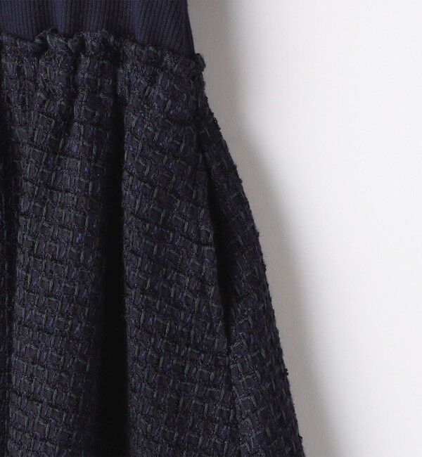 SHIPS KIDS「SHIPS KIDS:100～130cm / リブ&times;ファンシー ツイード ワンピース」|ワンピース|