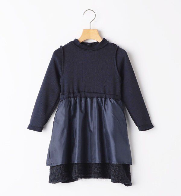 SHIPS KIDS「SHIPS KIDS:100～130cm / リブ&times;ファンシー ツイード ワンピース」|ワンピース|