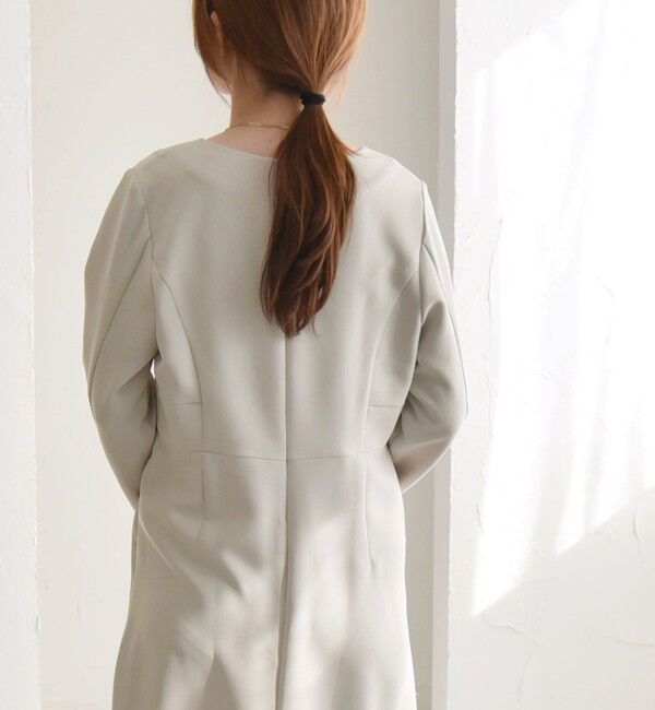 quaranciel「quaranciel:〈洗濯機可能〉ダブルクロス スクエアネック ロング ワンピース（セットアップ対応）」|ワンピース|