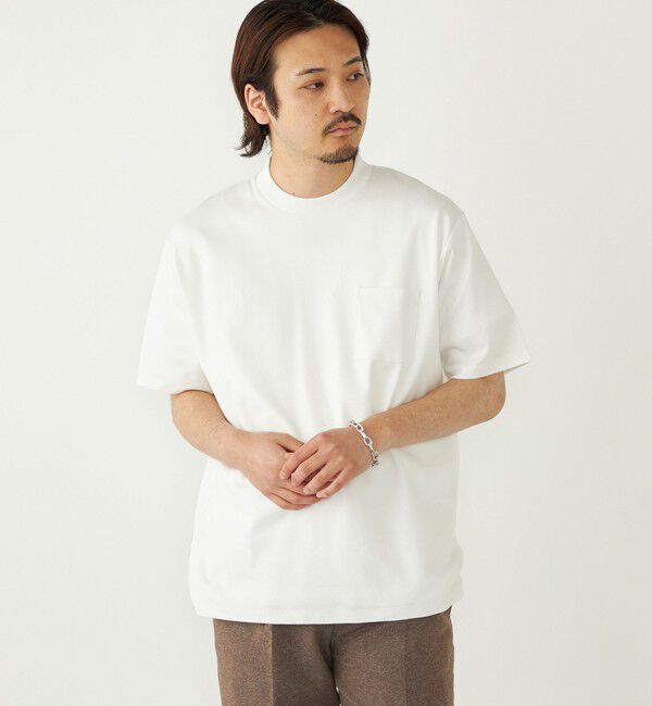SHIPS Colors 「SHIPS Colors:〈抗菌防臭・接触冷感・紫外線軽減〉スムース ビズT◇」|Tシャツ・カットソー|オフホワイト