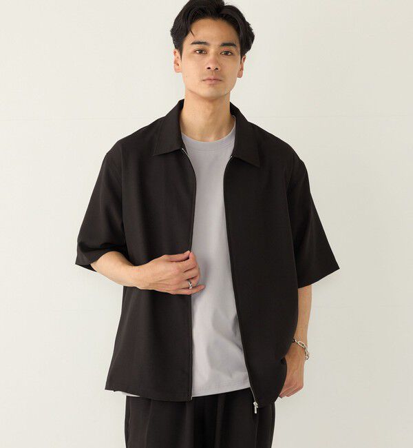 SHIPS Colors 「SHIPS Colors:〈吸水速乾・洗濯機可能〉2WAY ストレッチ ジップ シャツ◇」|シャツ・ブラウス|