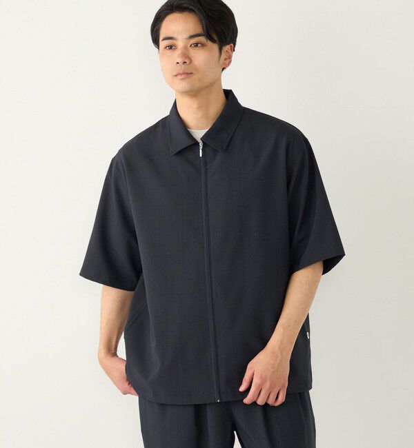 SHIPS Colors 「SHIPS Colors:〈吸水速乾・洗濯機可能〉2WAY ストレッチ ジップ シャツ◇」|シャツ・ブラウス|