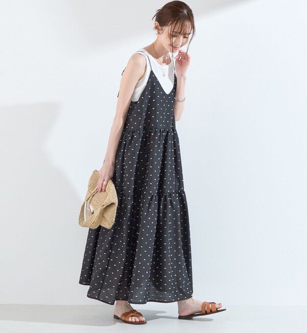 SHIPS Colors 「SHIPS Colors:〈手洗い可能〉カット ドビー キャミ ワンピース◇」|ワンピース|