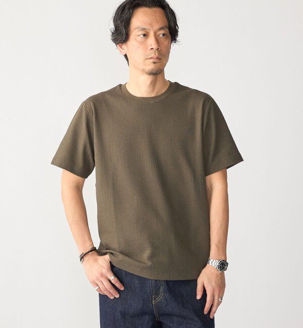 SHIPS「SHIPS:〈MADE IN JAPAN〉リンクス ジャカード Tシャツ」|Tシャツ・カットソー|