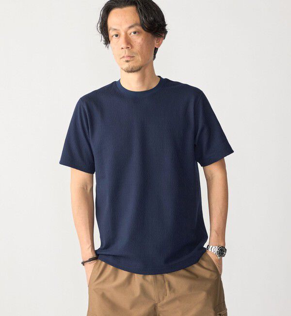 SHIPS「SHIPS:〈MADE IN JAPAN〉リンクス ジャカード Tシャツ」|Tシャツ・カットソー|