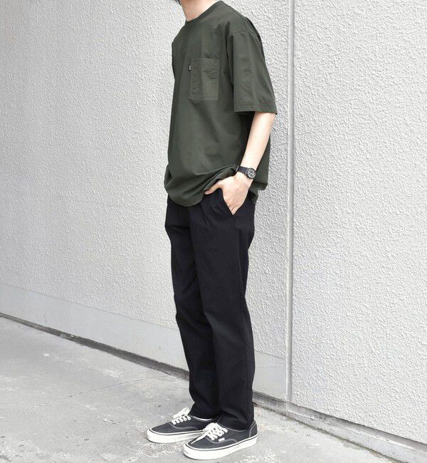 SHIPS any「【WEB限定】SHIPS any:〈撥水加工〉リラックス ナイロンポケット クルーネック Tシャツ◇」|Tシャツ・カットソー|