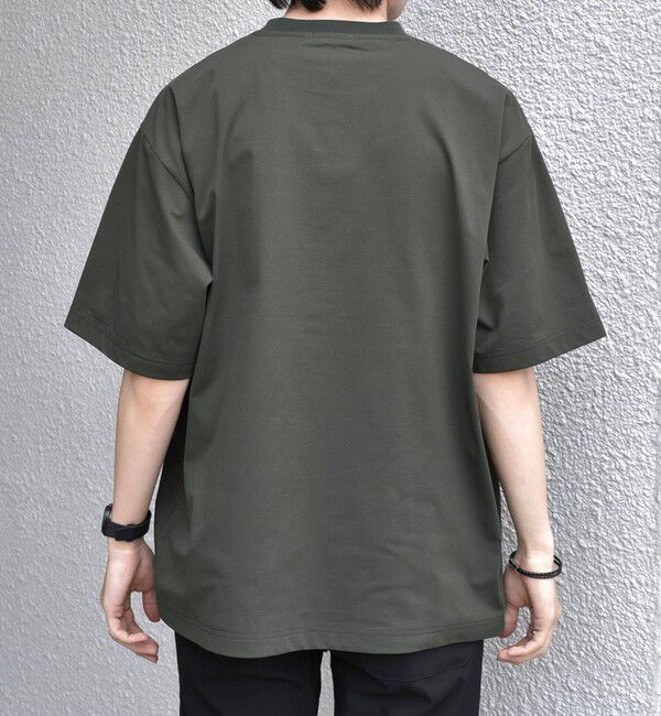SHIPS any「【WEB限定】SHIPS any:〈撥水加工〉リラックス ナイロンポケット クルーネック Tシャツ◇」|Tシャツ・カットソー|